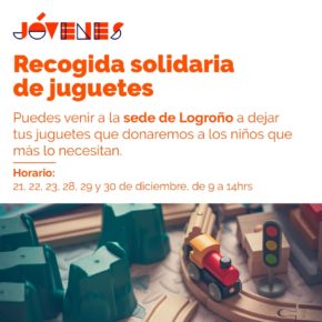 Jóvenes de Ciudadanos (JCs) La Rioja organizan la cuarta recogida de juguetes y alimentos para Navidad